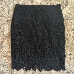 NEW Banana Republic Navy Lace Pencil Skirt